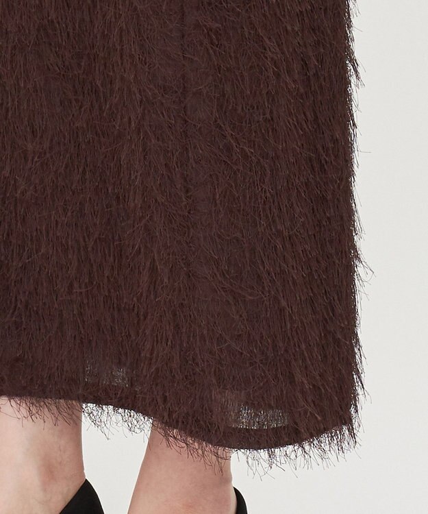 uncrave 【手洗い可】フリンジ ジャガード スカート（uncrave STANDARD） ブラウン