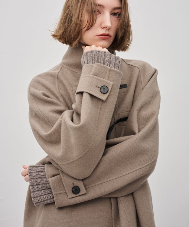 uncrave メルトンリバー ミドルダッフルコート トープ