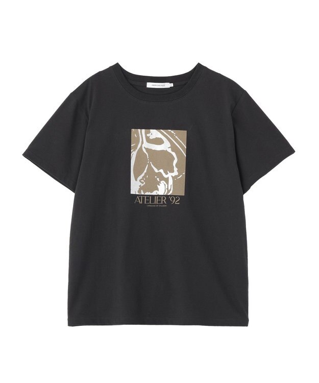 AMERICAN HOLIC フォト&レタリングプリントTシャツ Charcoal Gray