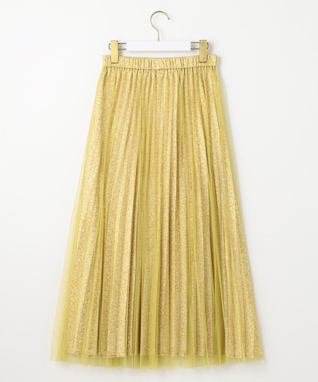 ANY SIS 【洗える】チュールレイヤードプリーツ スカート マスタード