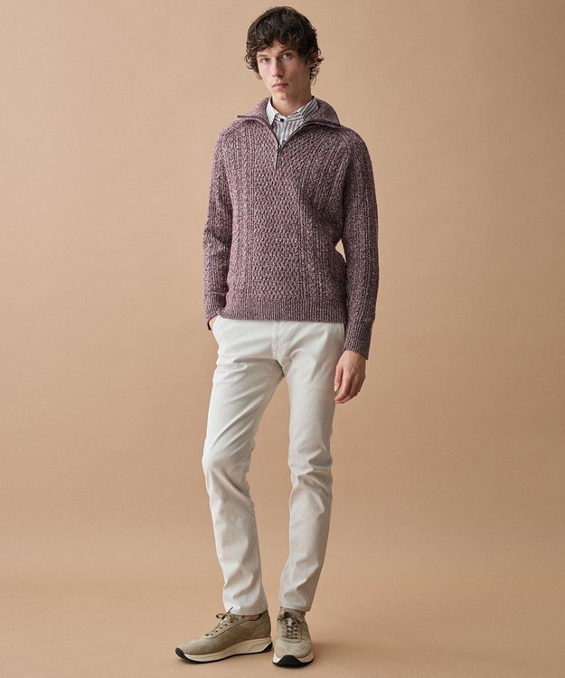 JOSEPH ABBOUD 【ストレッチ】ヴィンテージコットンストレッチパンツ ホワイト系