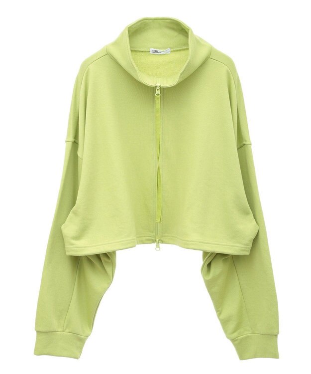 CRAFT STANDARD BOUTIQUE 【WEB限定】裏毛ダブルジップショートスウェット/24AW Lime Green