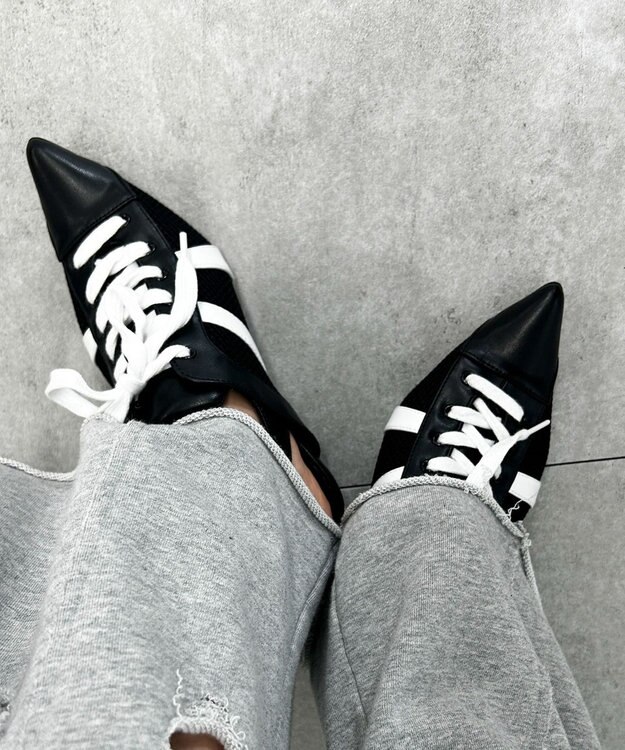 WEGO スニーカーミュール ブラック