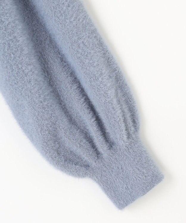 ANY SIS S 【全方位 好印象】ラメフェザーニット×フラワースカート セット ブルー