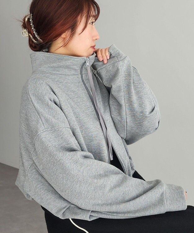 CRAFT STANDARD BOUTIQUE 【WEB限定】裏毛ダブルジップショートスウェット/24AW Gray Mixture