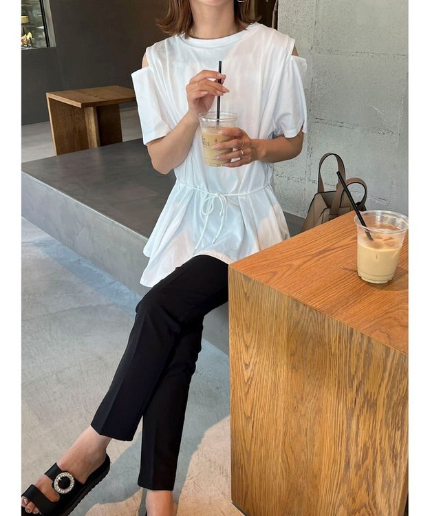 Green Parks ショルダーカットチュニック Off White