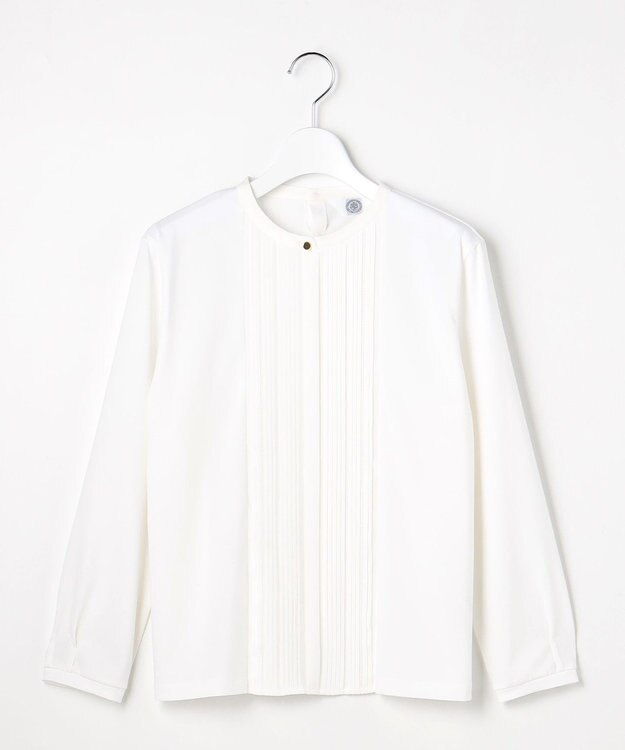 J.PRESS LADIES L プレーティングジャージー カットソー ホワイト系