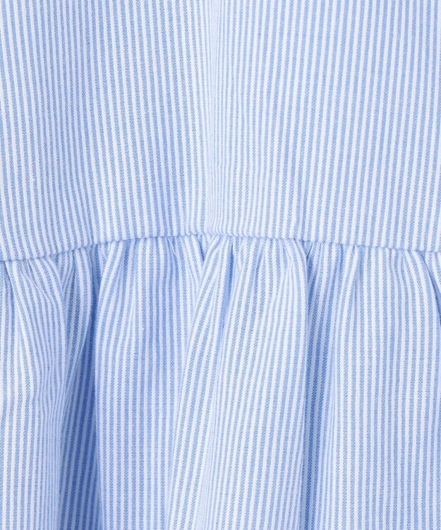 ANY KIDS コードレーン 裾刺繍 ワンピース サックスブルー