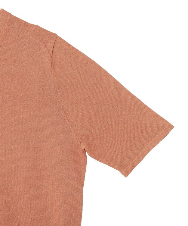 YECCA VECCA 半袖シアーカーディガン Salmon Pink