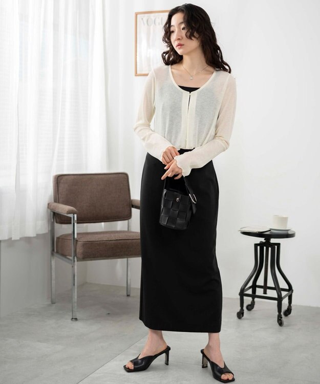 WEGO 【紫外線対策】シアーカーディガン ホワイトアイボリー