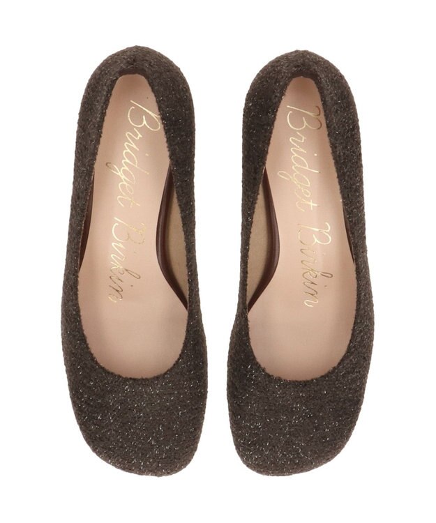 Bridget Birkin 【Bridget Birkin】ツイードヒールアップオブリークパンプス ブラウン雑材