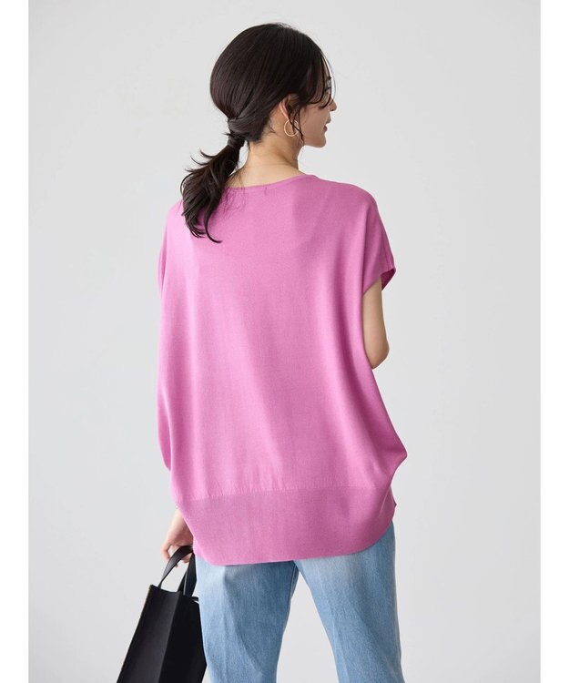 AMERICAN HOLIC 前振りニットフレンチスリーブプルオーバー Pink