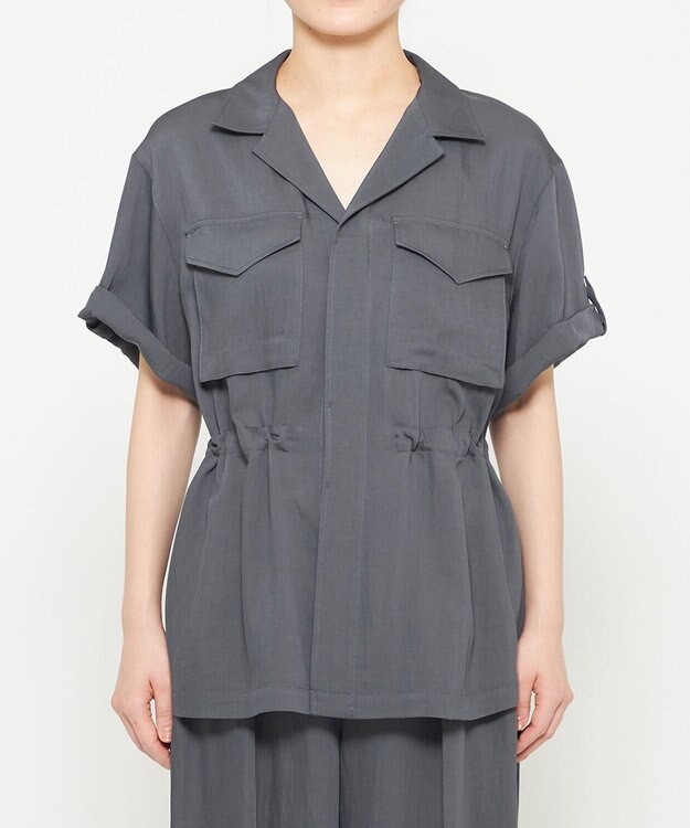 uncrave ドレープツイル ミリタリー ジャケット ブルーグレー