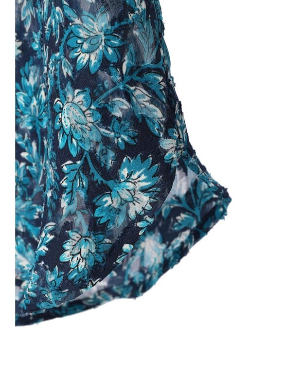 Green Parks 柄開襟シャツ Blue