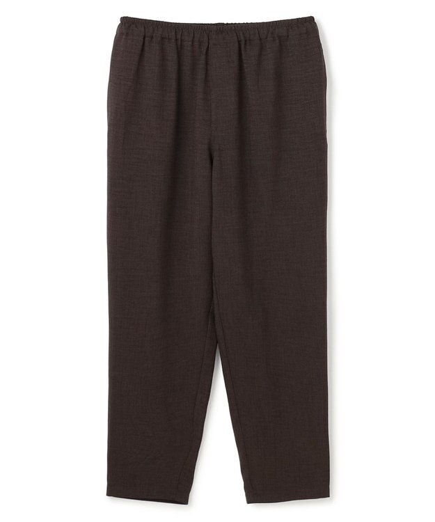 UNFILO MENS リネンライク イージーテーパード ブラウン