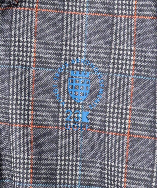 23区GOLF 【MEN】【吸水速乾/UVカット】タータンチェック柄長袖シャツ ネイビー系3