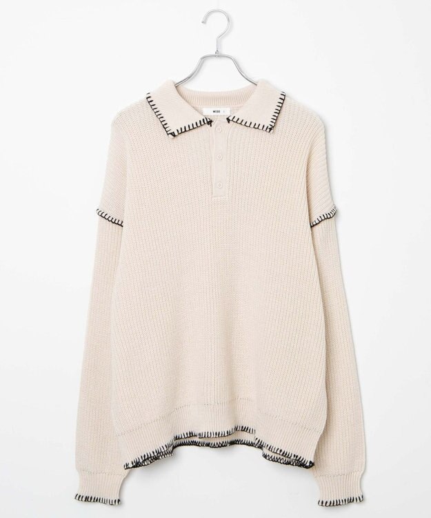 WEGO ハンドステッチポロプルオーバー ホワイト