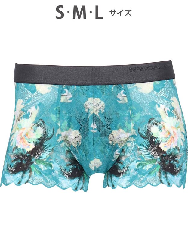 WACOAL MEN WACOAL MEN ボクサーパンツ 【レースボクサー】 フロント快適グラマラス 通気性 前閉じ 下着 メンズ WT3827 /ワコールメン ターコイズ