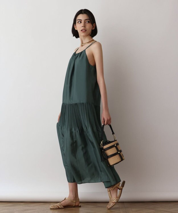 GRACE CONTINENTAL ブライトキャミワンピース グリーン