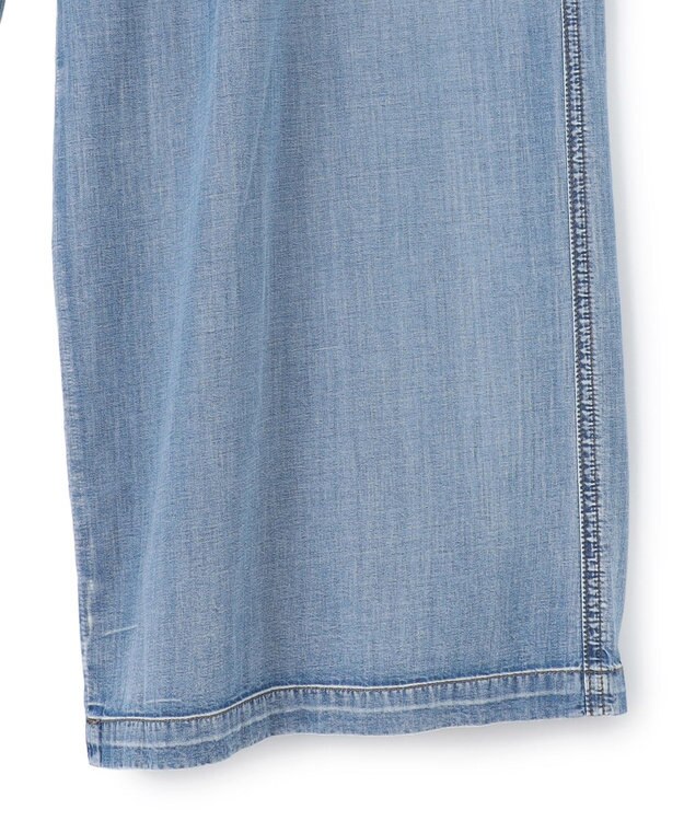 J.PRESS YORK STREET 【WOMEN】ライトダンガリー リラックスワイド パンツ ダルブルー系