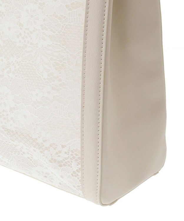 Maison de FLEUR メッシュレーススクエアトートバッグ Ivory