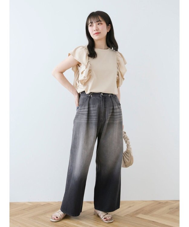 Green Parks ・ＥＬＥＮＣＡＲＥ　ＤＵＥグラデーションデニムパンツ Gray Mixture