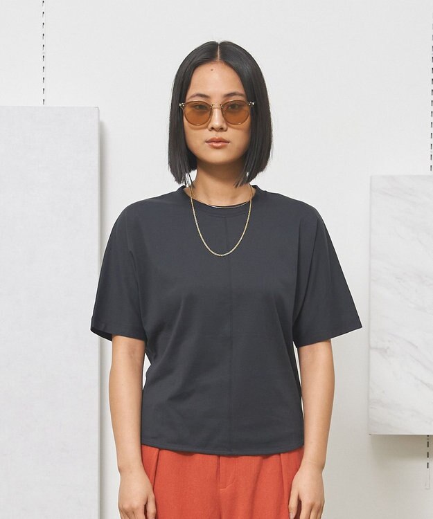 J.PRESS YORK STREET 【WOMEN】ベーシックドルマン Tシャツ ブラック系