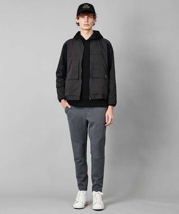 23区GOLF 【MEN】【23Fondation/WEB&一部店舗限定】【ストレッチ】エアダンボール JERSEYパンツ グレー系