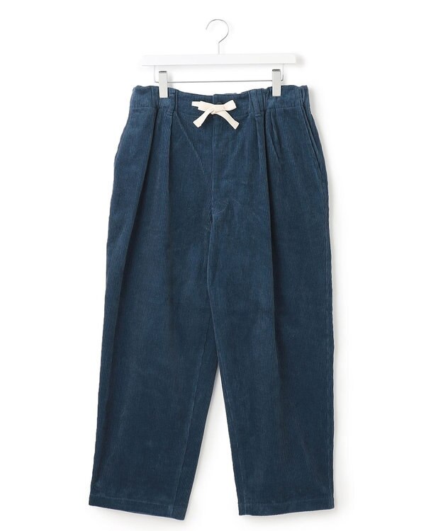 J.PRESS YORK STREET 【UNISEX】ワイドコーデュロイ パンツ ダルブルー系