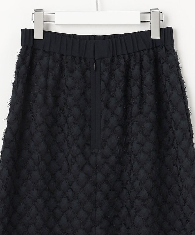 自由区 L 【セットアップ対応】ワッシャーカットジャカード スカート ミッドナイト