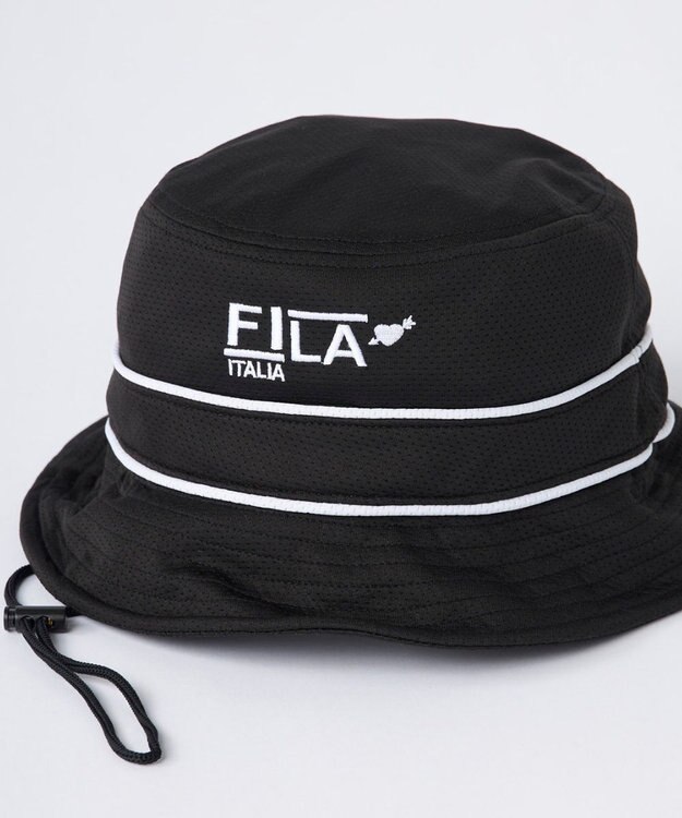FILA GOLF／marie claire 【FILA GOLF】保冷剤ポケット付きハット ブラック