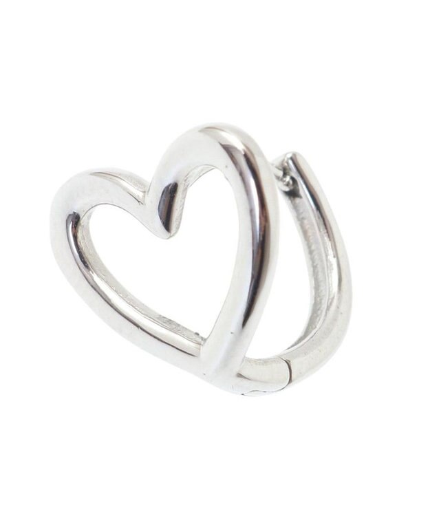 Green Parks ・ＨＡＬＦ　ＴＩＭＥ　サージカルオープンハートピアス Silver