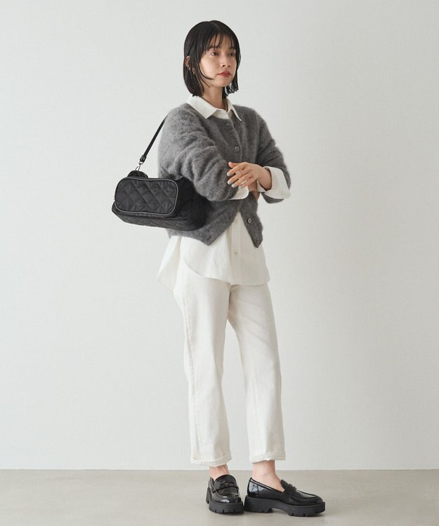 russet 【2025AW新作】キルティング横長2WAYショルダーバッグ(SF-258) Black