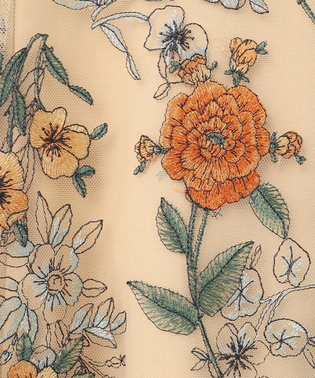 GRACE CONTINENTAL フラワーマーメイドドレス イエロー