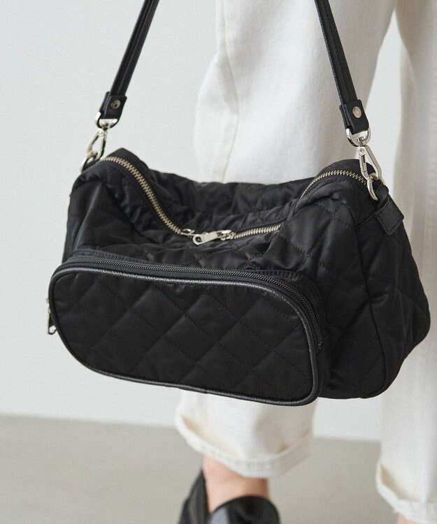 russet 【2025AW新作】キルティング横長2WAYショルダーバッグ(SF-258) Black