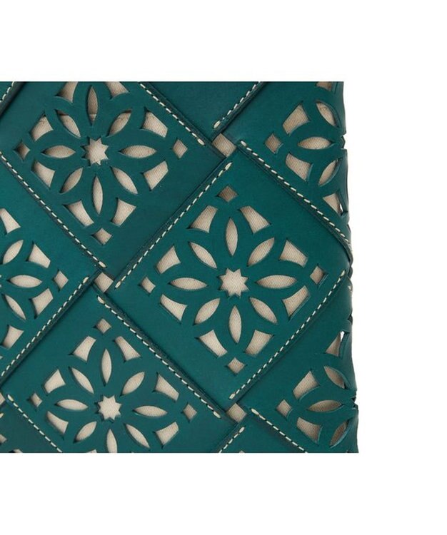 genten サスカットバスケット ショルダーバッグ ブルーグリーン