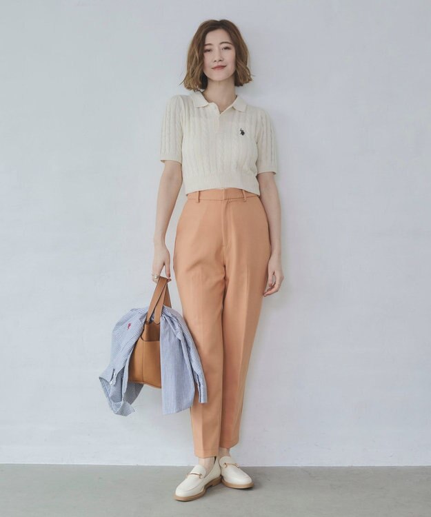 WEGO 別注USPOLO　ケーブルニットポロ ホワイトアイボリー