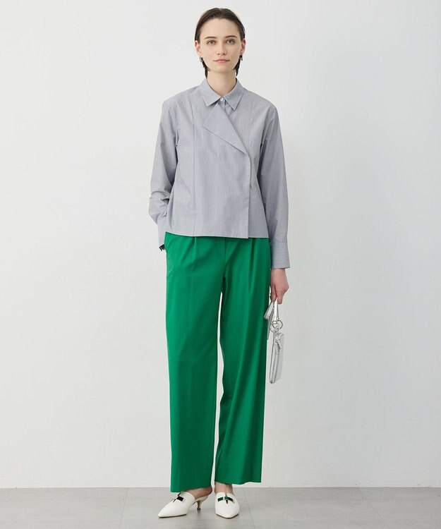 ICB 【先行予約】クリーンブロード ライダース風 クロップドシャツ ブラックストライプ