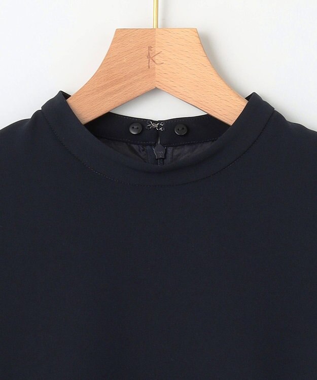 組曲 L 【KUMIKYOKU NAVY】コンフォータブルドレープ レース襟ワンピース ネイビー系