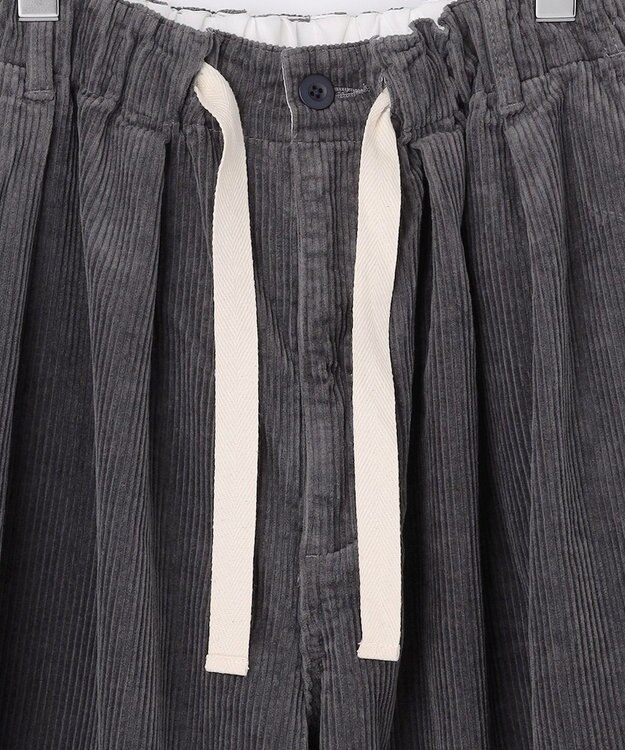 J.PRESS YORK STREET 【UNISEX】コーデュロイ 2タックワイドパンツ ライトグレー系