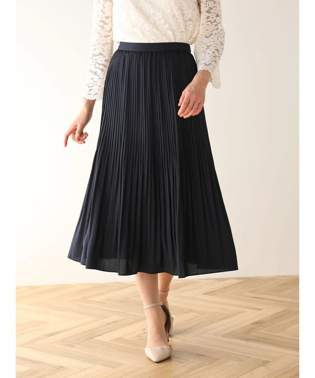 Green Parks ｅｆ－ｄｅ　プリーツスカート Dark Navy