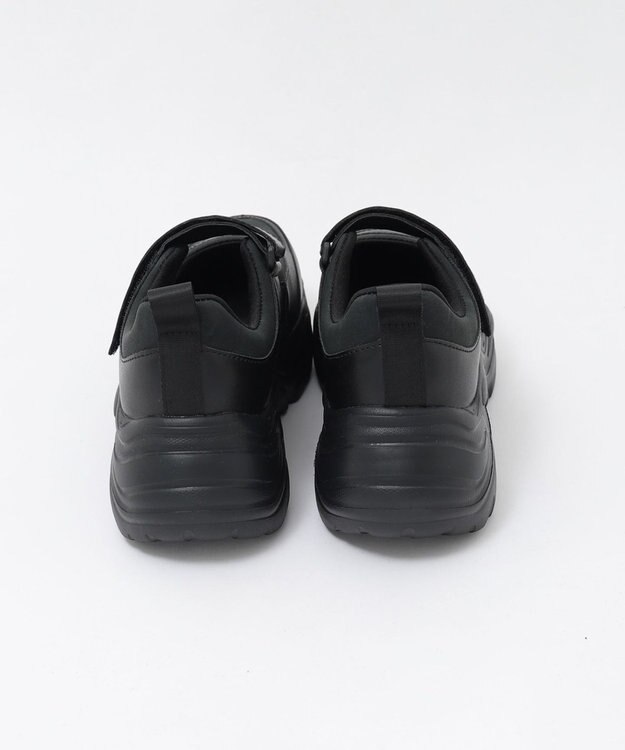 WEGO 厚底ベロクロストラップシューズ ブラック