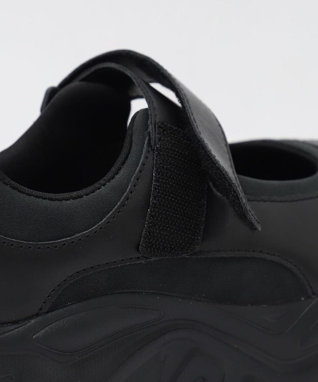 WEGO 厚底ベロクロストラップシューズ ブラック