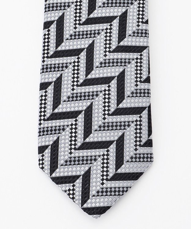 JOSEPH HOMME ビッグヘリンボン　ネクタイ ブラック系7