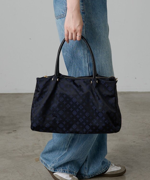 russet ナイロン三層2WAYトートバッグ(CE-1586) Black/Navy