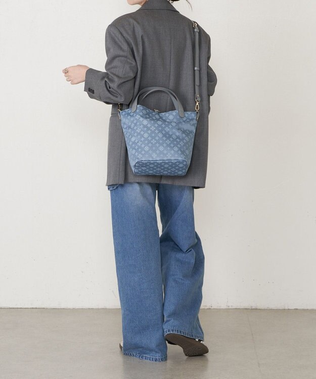 russet ナイロンジャガード2WAYミニトートバッグ(SF-260) DustyBlue