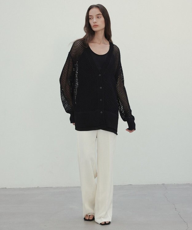 BEIGE， 【洗える】BERNARD / リネンストレートフルレングスパンツ Meringue