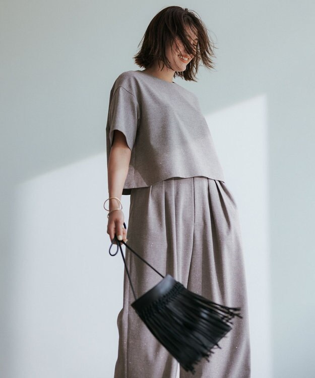 23区 【MAG×スタイリストコラボ】ラメオックス セットアップ ベージュラメ×ベージュラメ