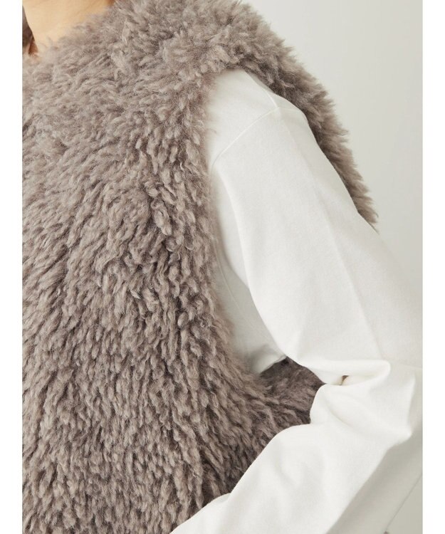 Green Parks ・ＥＬＥＮＣＡＲＥ　ＤＵＥ　シープファーベスト Gray Beige