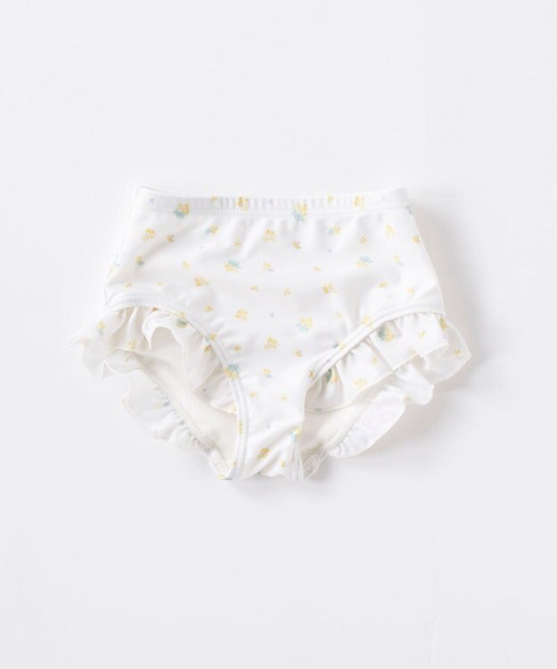 OP／FILA 【marie claire ENFANTS】シャーリングセパレート水着 ホワイト